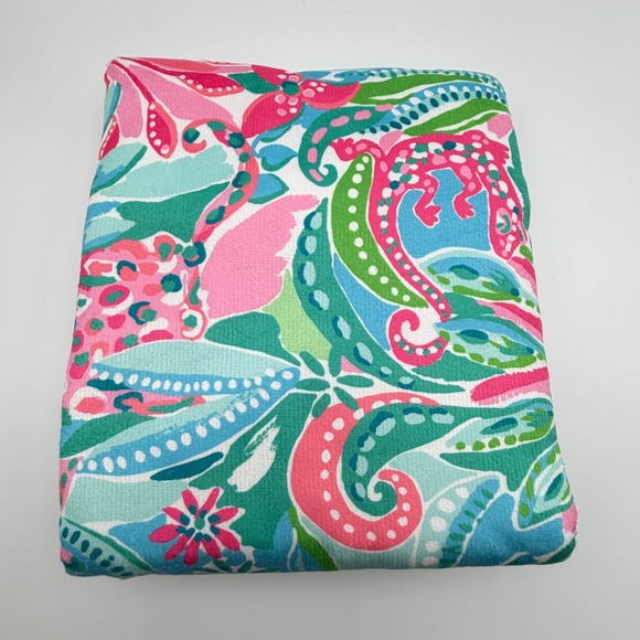 Lilly Pulitzer Lounge Towel Pink Blue Green Floral Paisley LIL-HO-061 40x72 NEW - Picture 15 of 16